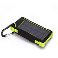 8,000 mAh Solar Power Bank With Carabiners